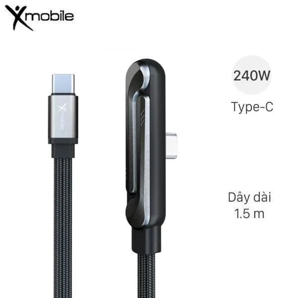 Cáp sạc nhanh giá đỡ điện thoại Type C - Type C 1.5m 240W Xmobile Foldable Stand LCB-SP01 - Ảnh 2
