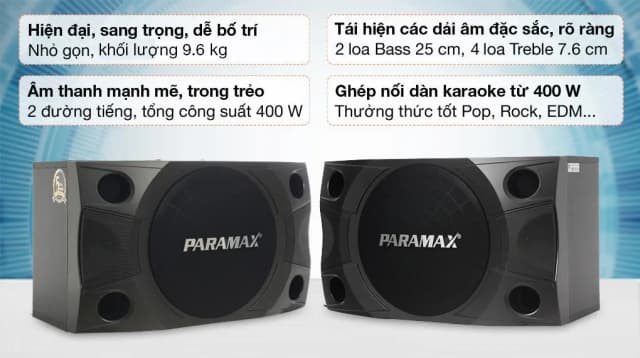 So sánh giá Cặp loa karaoke Paramax LX-850 400W rẻ nhất? - Ảnh 6