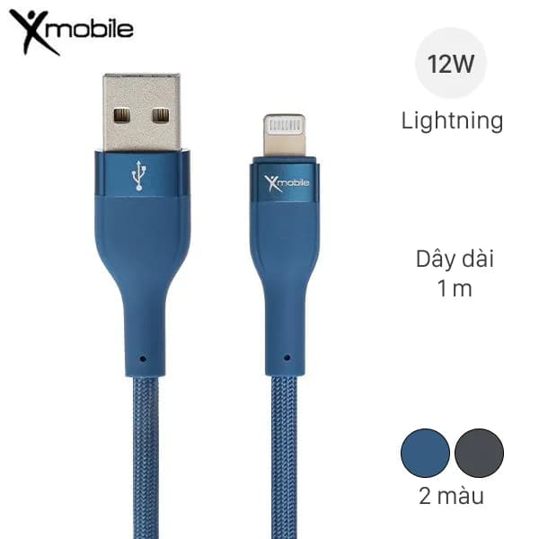 Cáp sạc và truyền dữ liệu USB-A - Lightning 12W 1m Xmobile L2205 - Ảnh 2