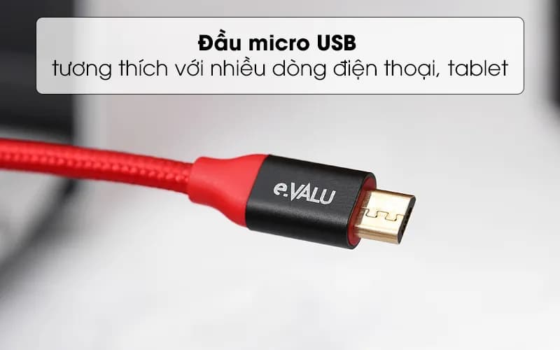 Cáp sạc và truyền dữ liệu USB-A - Micro USB 10.5W 1m eValu LTM-01 - Giá rẻ nhất hôm nay - Ảnh 5