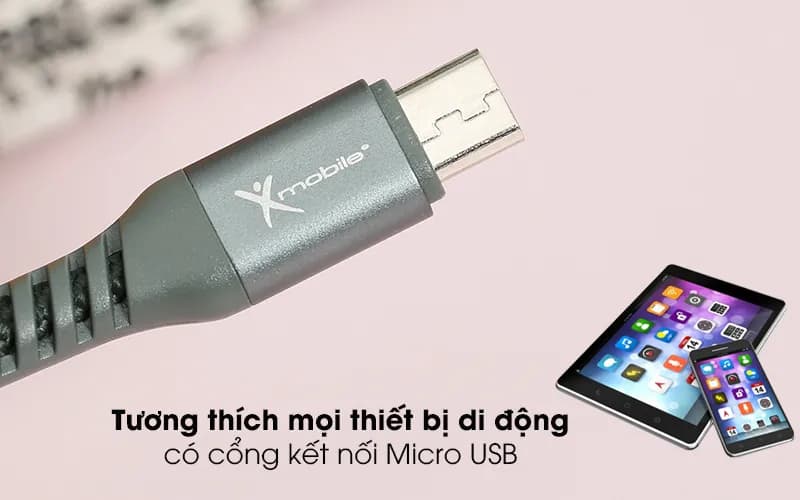 Cáp sạc và truyền dữ liệu USB-A - Micro USB 10.5W 1m Xmobile LTM-02 - Giá rẻ nhất hôm nay - Ảnh 3