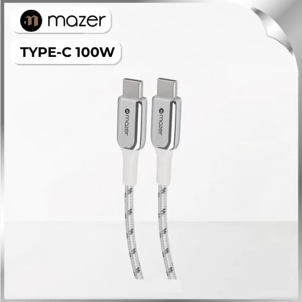Cáp sạc nhanh và truyền dữ liệu Type-C - Type-C 100W 1.25m Mazer M-PL3PRO-C2C125-WH - Giá rẻ nhất hôm nay - Ảnh 1