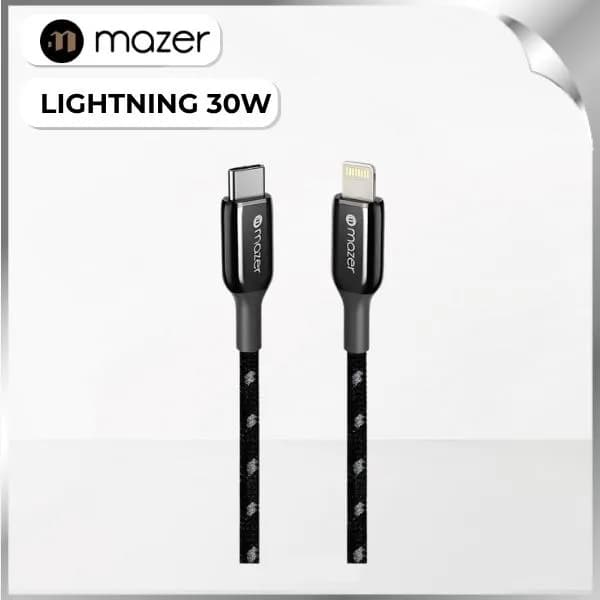 Cáp sạc nhanh và truyền dữ liệu Type-C - Lightning 30W 0.5m Mazer M-PL3Pro-C2L50-BK - Giá rẻ nhất hôm nay - Ảnh 1