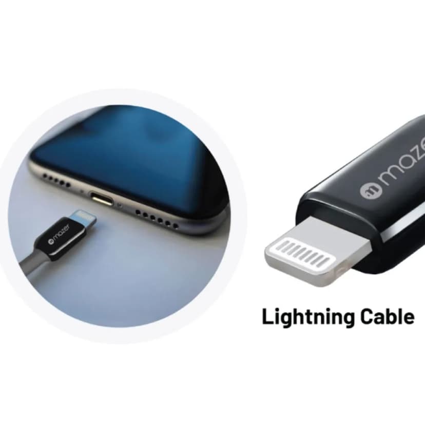Cáp sạc nhanh và truyền dữ liệu Type-C - Lightning 30W 0.5m Mazer M-PL3Pro-C2L50-BK - Giá rẻ nhất hôm nay - Ảnh 2