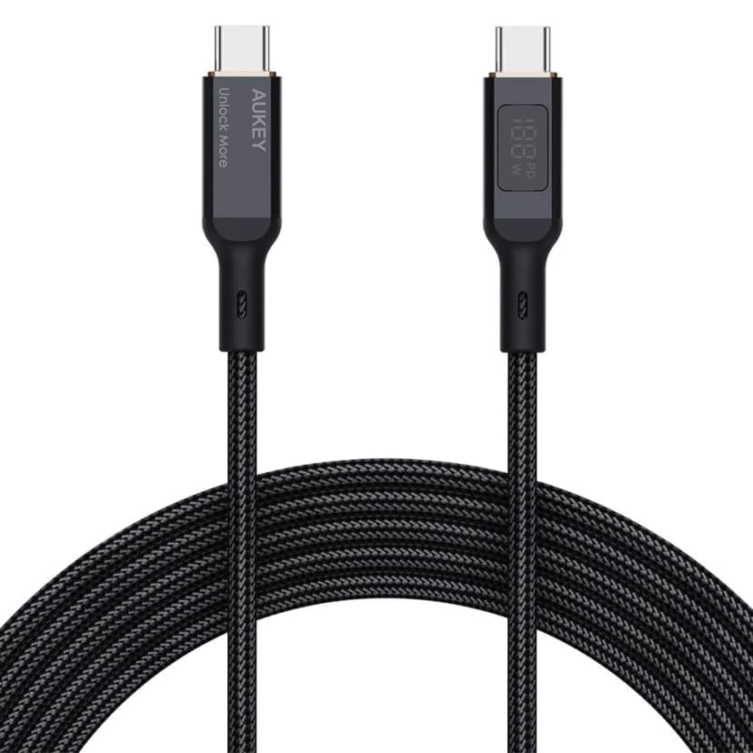Cáp sạc nhanh và truyền dữ liệu Type-C - Type-C 100W 1.8m Aukey CB-MCC102 - Đen - Giá rẻ nhất hôm nay - Ảnh 3
