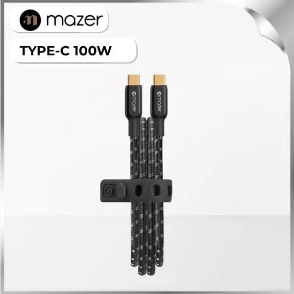 Cáp sạc nhanh và truyền dữ liệu Type-C - Type-C 100W 1.25m Mazer M-PL3Pro-C125G2-BK - Giá rẻ nhất hôm nay - Ảnh 1