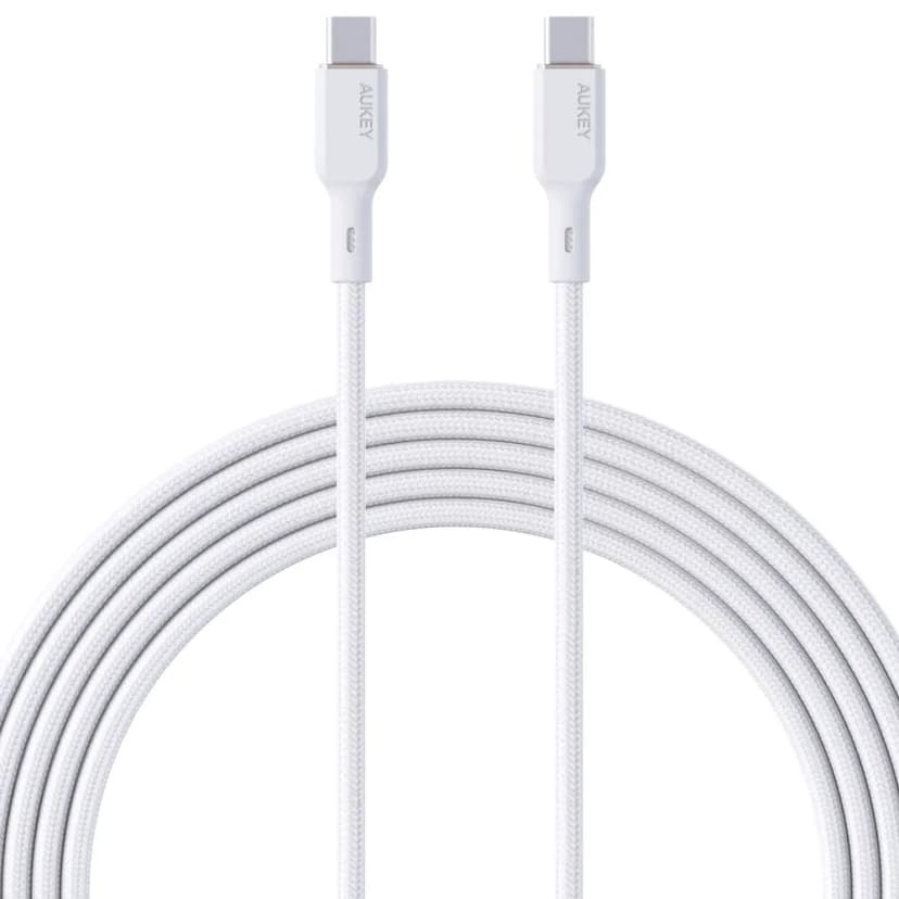 Cáp sạc nhanh và truyền dữ liệu Type-C - Type-C 100W 1m Aukey CB-KCC101 - Trắng - Giá rẻ nhất hôm nay - Ảnh 4