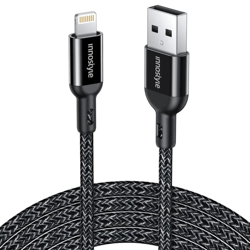 Cáp sạc nhanh và truyền dữ liệu USB-A - Lightning 12W 1.5m Innostyle IAL150ALBLK - Giá rẻ nhất hôm nay - Ảnh 2