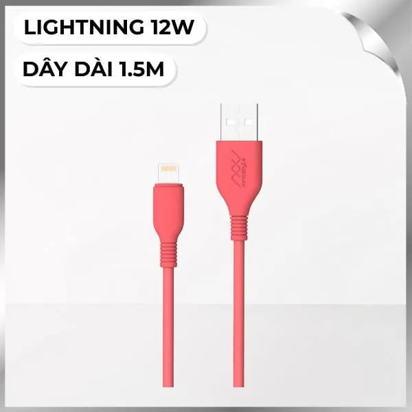 Cáp sạc nhanh và truyền dữ liệu USB-A - Lightning 12W 1.5m Innostyle J_IAL150_tCRL - Ảnh 1