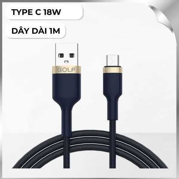 Cáp sạc nhanh và truyền dữ liệu USB A - Type C 1m Golf GC-71T - Giá rẻ nhất hôm nay - Ảnh 1