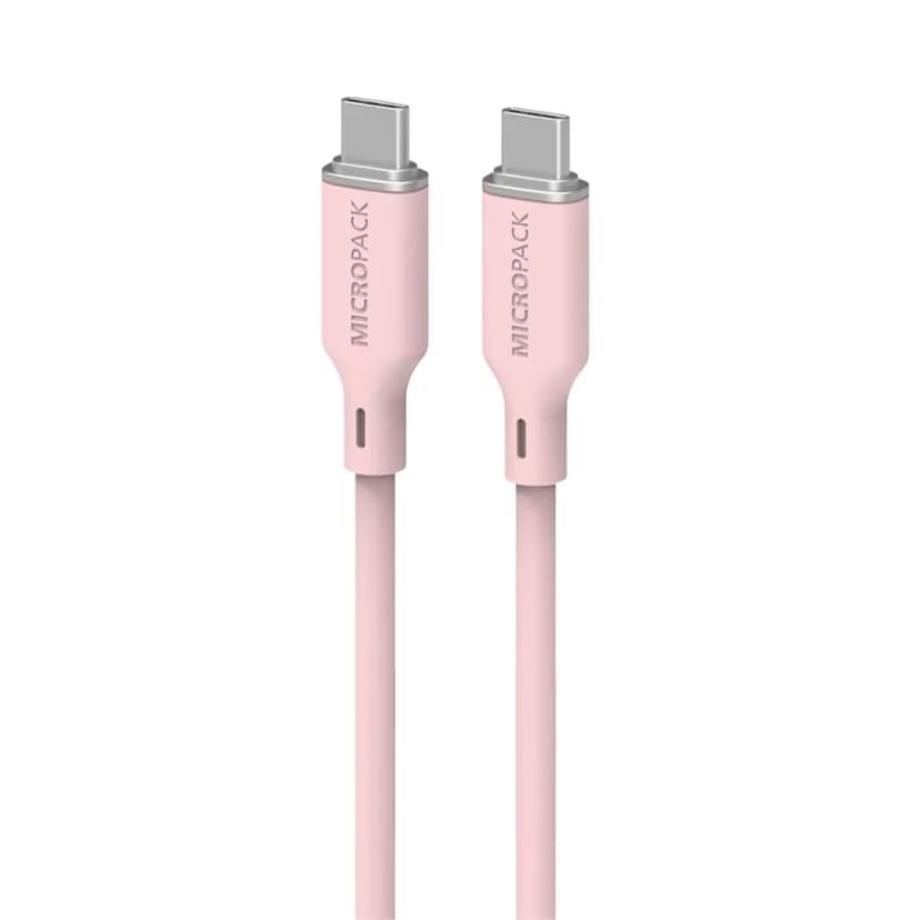 Cáp sạc nhanh và truyền dữ liệu Type-C - Type-C 60W 1.2m MicroPack Power Link C1 MC C60 - Hồng - Giá rẻ nhất hôm nay - Ảnh 2