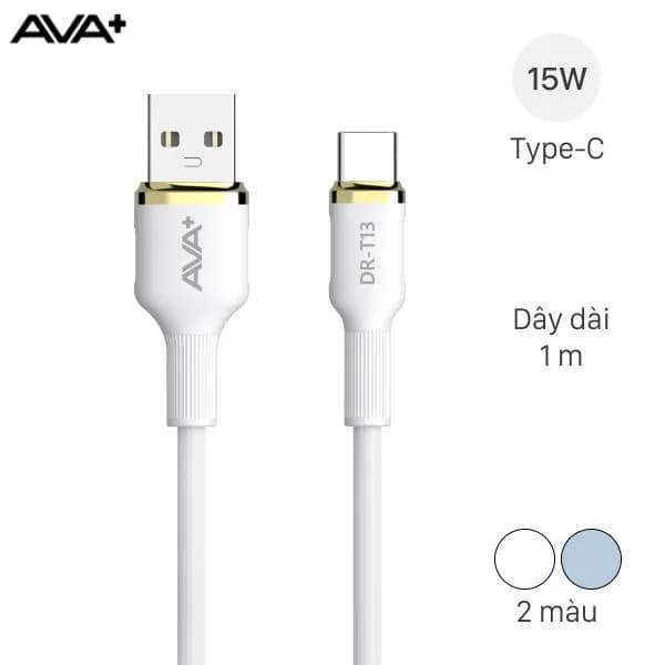 Cáp sạc USB-A - Type-C 15W 1m AVA+ DR-T13 - Giá rẻ nhất hôm nay - Ảnh 1