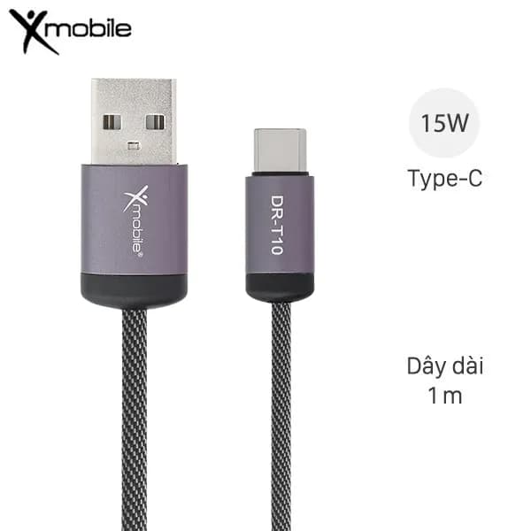 Cáp sạc và truyền dữ liệu USB-A - Type-C 15W 1m Xmobile DR-T10 - Ảnh 12