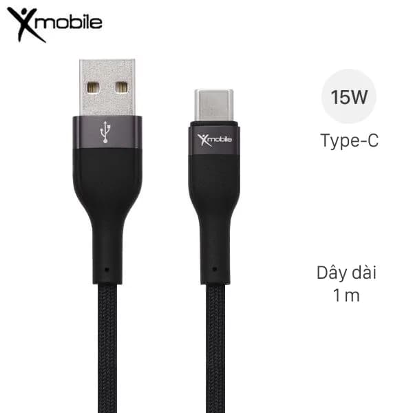 Cáp sạc và truyền dữ liệu USB-A - Type-C 15W 1m Xmobile L2205 - Ảnh 1