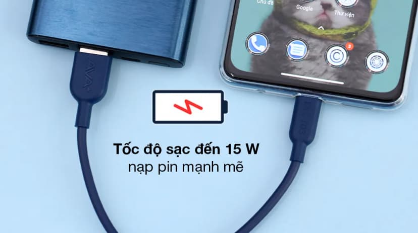 Cáp sạc và truyền dữ liệu USB-A - Type-C 15W 0.2m AVA+ DR-T03 - Giá rẻ nhất hôm nay - Ảnh 3