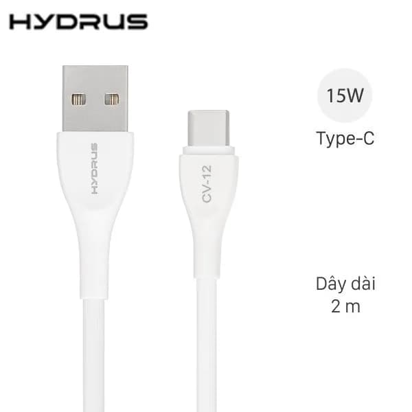 Cáp sạc và truyền dữ liệu USB-A - Type-C 15W 2m Hydrus CV-12 - Ảnh 11