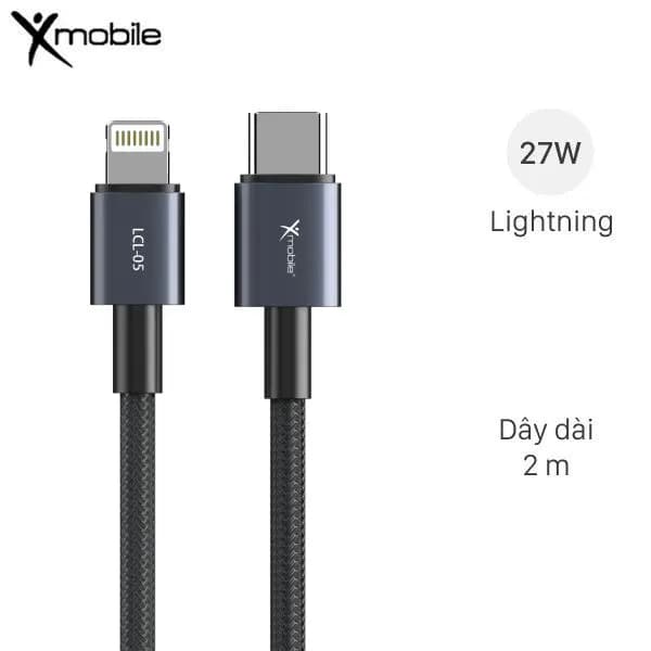 Cáp sạc nhanh Type-C - Lightning 27W 2m Xmobile LCL-05 - Giá rẻ nhất hôm nay - Ảnh 1