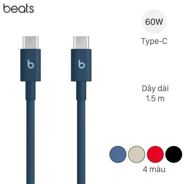 Cáp sạc nhanh và truyền dữ liệu Type-C - Type-C 60W 1.5m Beats - Giá rẻ nhất hôm nay - Ảnh 1