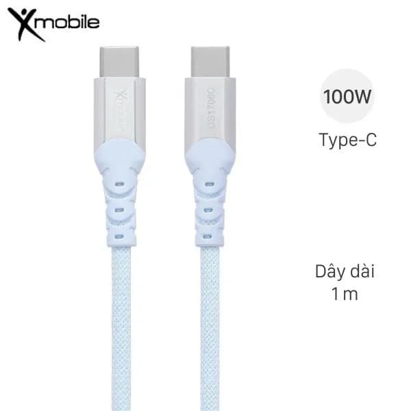 Cáp sạc nhanh và truyền dữ liệu Type-C - Type-C 100W 1m Xmobile DS1706C - Giá rẻ nhất hôm nay - Ảnh 1