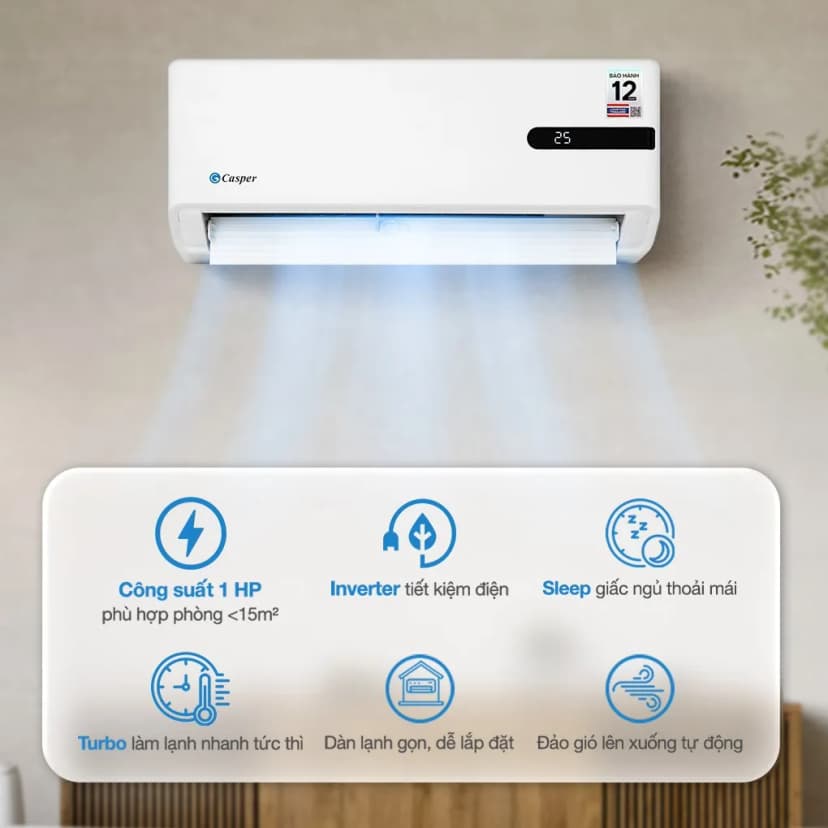 Máy lạnh Casper Inverter 1 HP GC-09IB36 - Giá rẻ nhất hôm nay - Ảnh 6