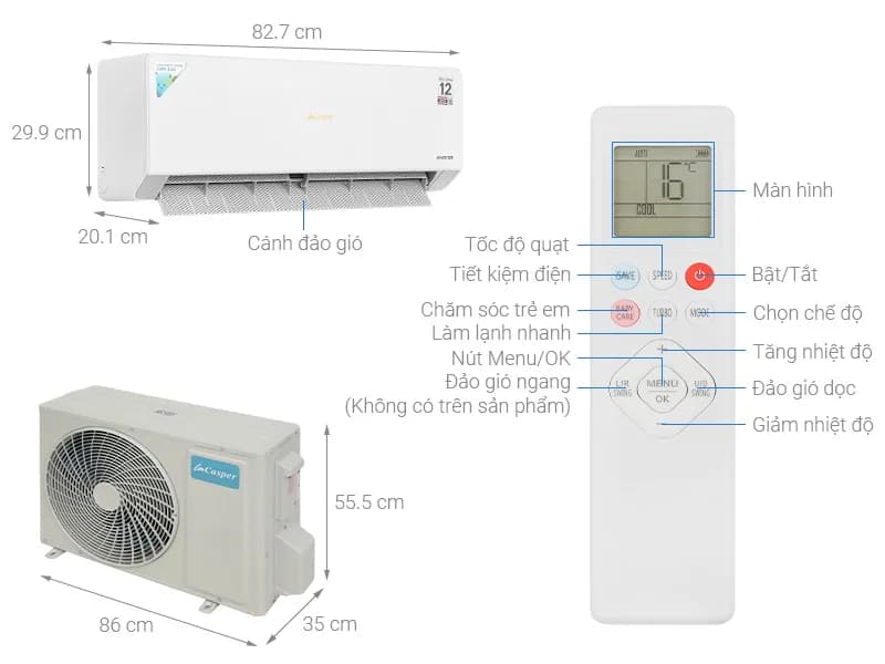 So sánh giá Máy lạnh Casper Inverter 1 HP XC-09IU38 - Tìm sản phẩm giá rẻ nhất - Ảnh 5