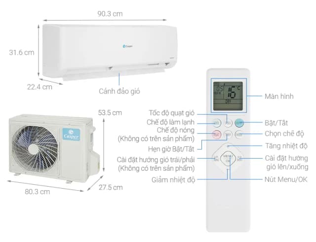 So sánh giá Máy lạnh Casper Inverter 2 HP GC-18IS33 rẻ nhất? - Ảnh 2