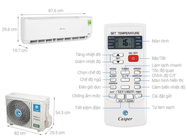 So sánh giá Máy lạnh Casper Inverter 2 HP GC-18IS33 rẻ nhất? - Ảnh 8