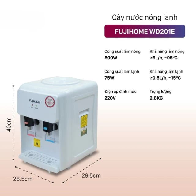 So sánh giá Cây nước nóng lạnh FUJIHOME WD201E 575W rẻ nhất? - Ảnh 2