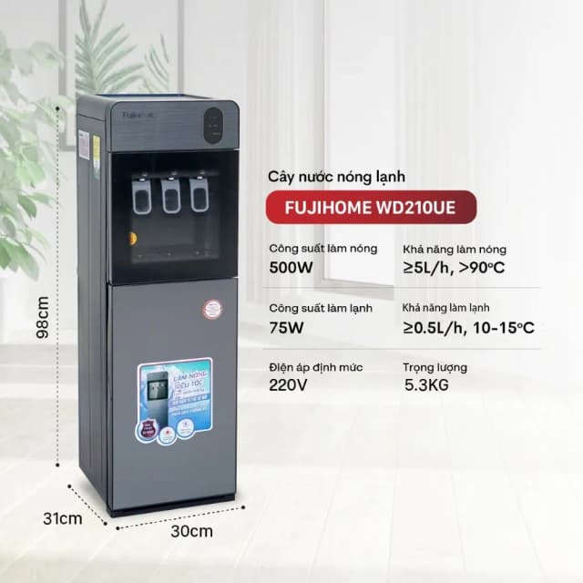 Top 1 so sánh giá Cây nước nóng lạnh FUJIHOME WD211UE 575W - Tìm sản phẩm giá rẻ nhất - Ảnh 12