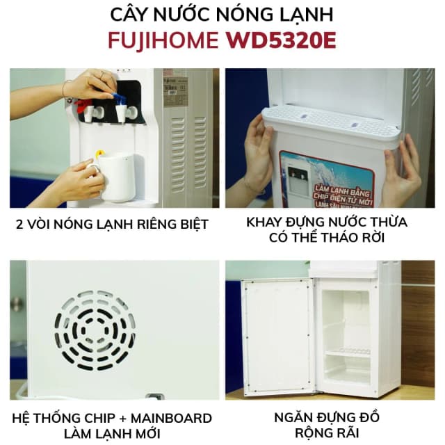 So sánh giá Cây nước nóng lạnh FUJIHOME WD5320E 485W rẻ nhất? - Ảnh 5