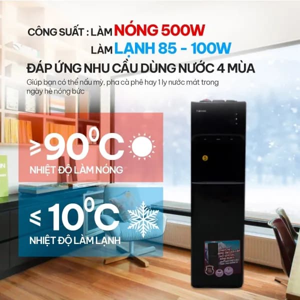 So sánh giá Cây nước nóng lạnh FUJIHOME WD606C 585W rẻ nhất? - Ảnh 10
