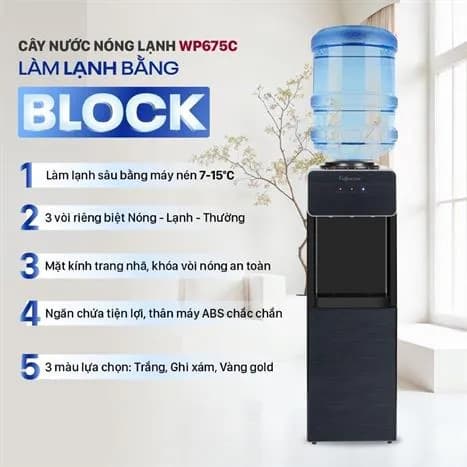 Top 1 so sánh giá Cây nước nóng lạnh FUJIHOME WD675C-B 590W - Tìm sản phẩm giá rẻ nhất - Ảnh 2