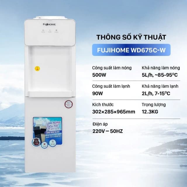 Top 1 so sánh giá Cây nước nóng lạnh FUJIHOME WD675C-W 590W - Tìm sản phẩm giá rẻ nhất - Ảnh 2