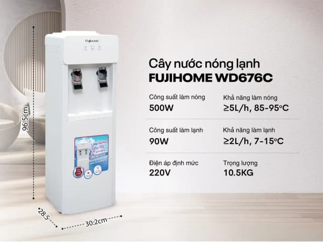 So sánh giá Cây nước nóng lạnh FUJIHOME WD676C 590W rẻ nhất? - Ảnh 12