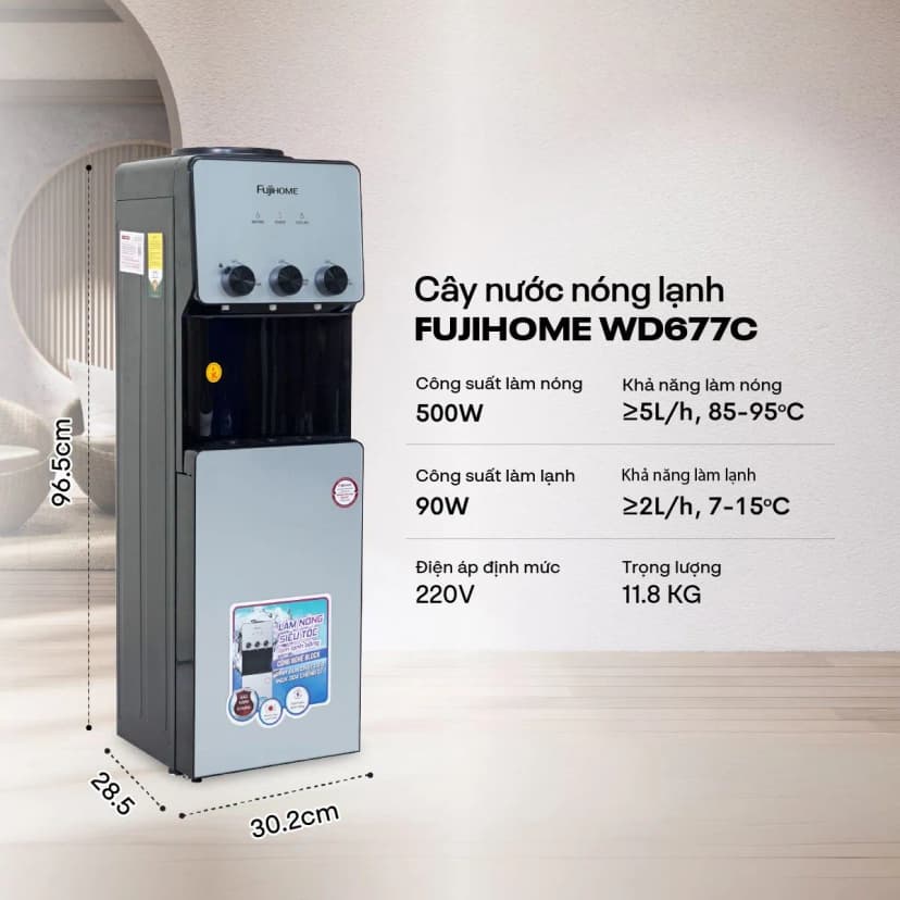 Cây nước nóng lạnh FUJIHOME WD676C 590W - Giá rẻ nhất hôm nay - Ảnh 17