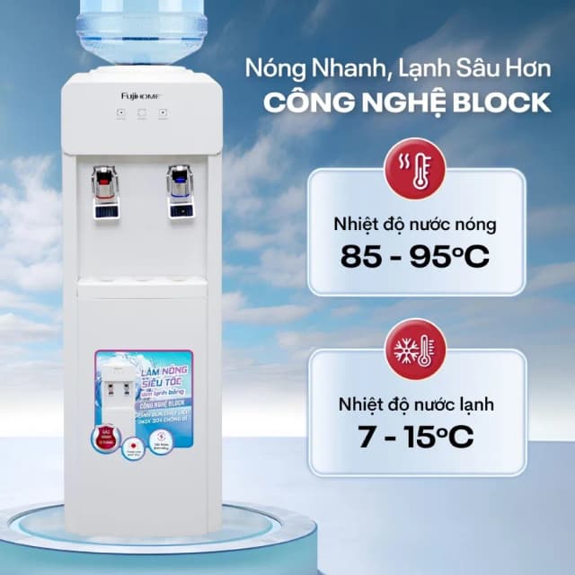 So sánh giá Cây nước nóng lạnh FUJIHOME WD676C 590W rẻ nhất? - Ảnh 5