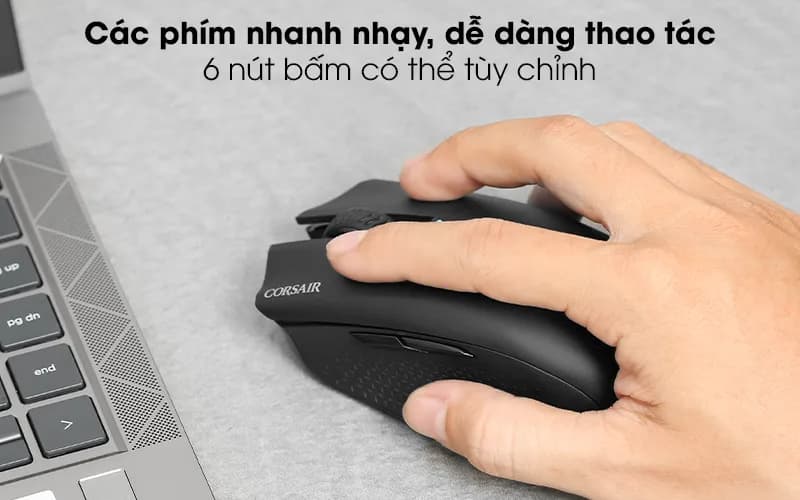 Chuột sạc Bluetooth Gaming Corsair Harpoon RGB - Giá rẻ nhất hôm nay - Ảnh 4