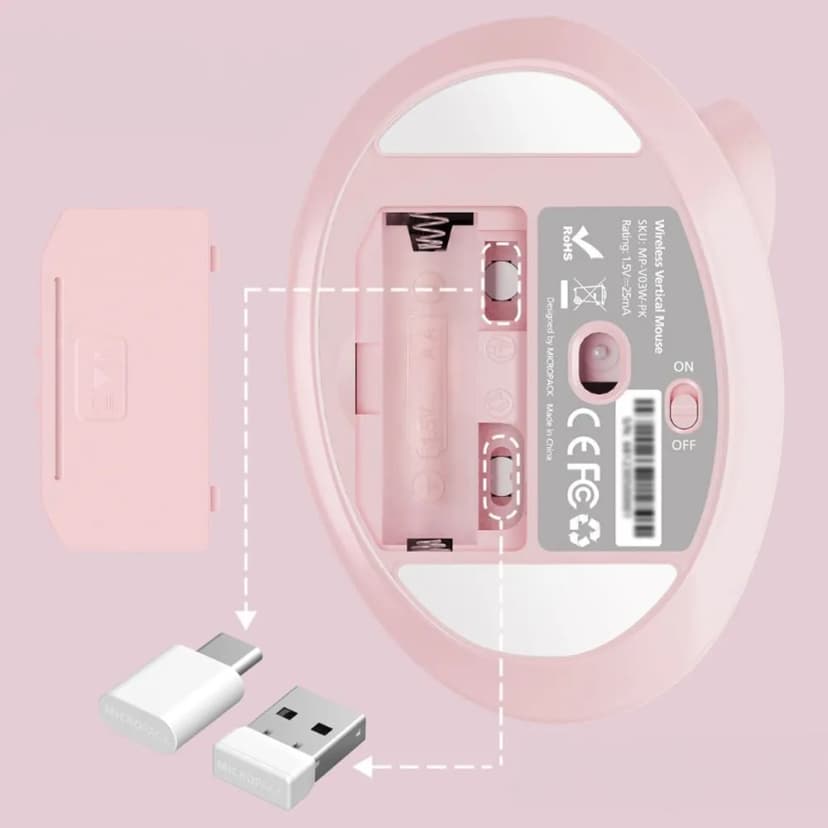Chuột Silent MicroPack MP-V03W - Hồng - Giá rẻ nhất hôm nay - Ảnh 3