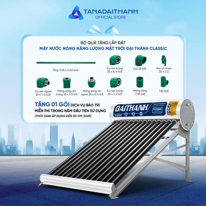 Máy nước nóng năng lượng mặt trời Đại Thành 180 lít Classic 58-18 - Giá rẻ nhất hôm nay - Ảnh 17