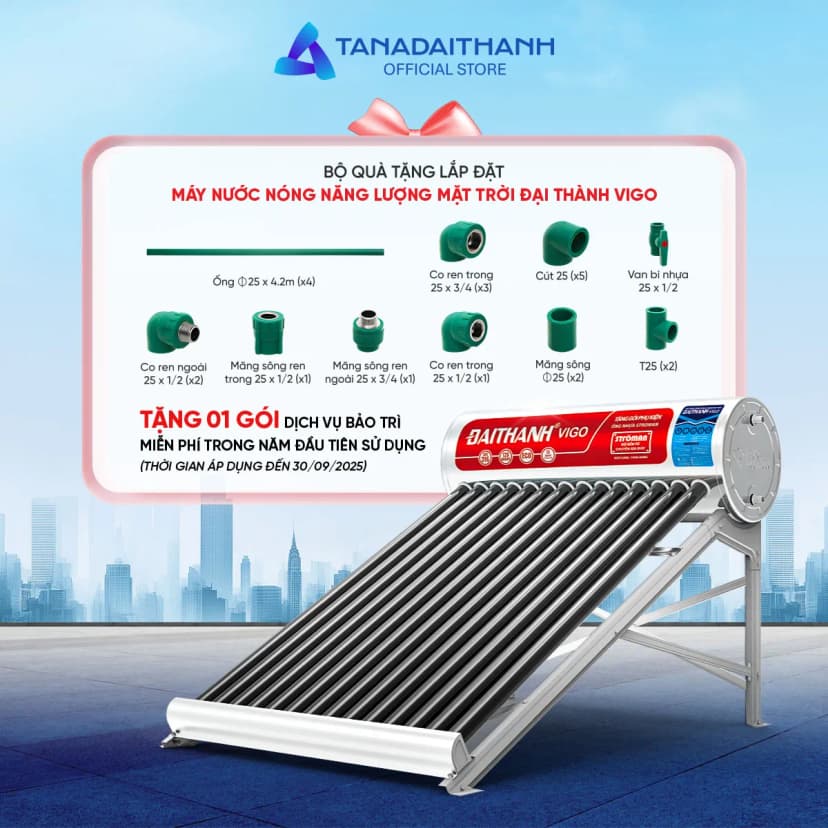Máy nước nóng năng lượng mặt trời Đại Thành 180 lít Vigo 58-18 - Giá rẻ nhất hôm nay - Ảnh 11