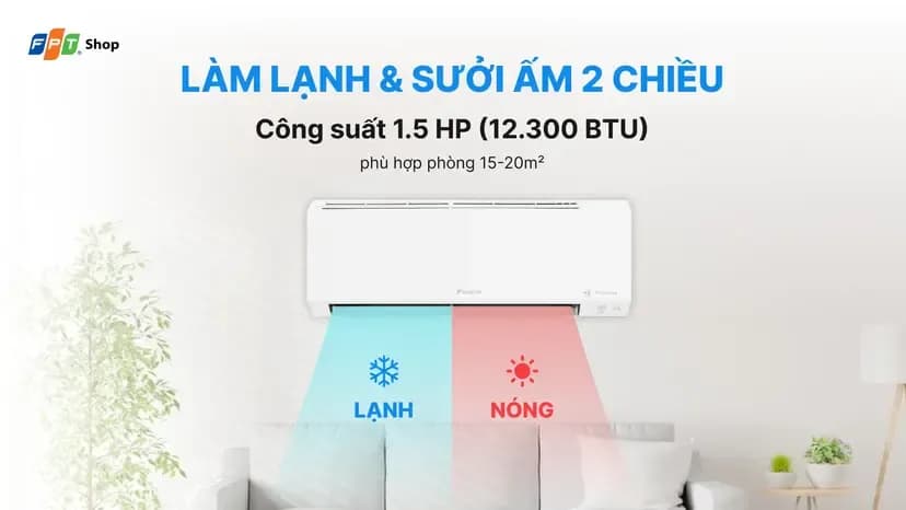 Máy lạnh 2 chiều Daikin Inverter 1.5 HP ATHF35XVMV - Giá rẻ nhất hôm nay - Ảnh 15