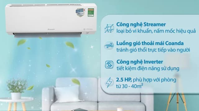 So sánh giá Máy lạnh Daikin Inverter 2.5 HP FTKF60XVMV rẻ nhất? - Ảnh 4