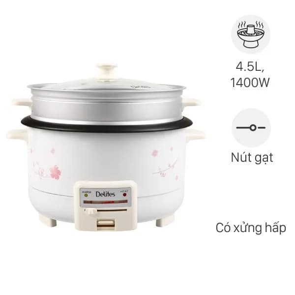 Nồi lẩu điện Delites CBR45-90 4.5 lít - Giá rẻ nhất hôm nay - Ảnh 1