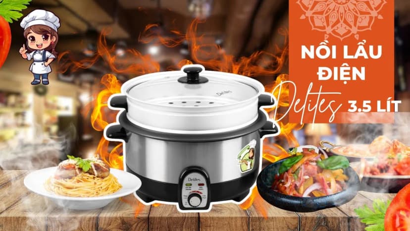 Nồi lẩu điện Delites CBR45-90 4.5 lít - Giá rẻ nhất hôm nay - Ảnh 18