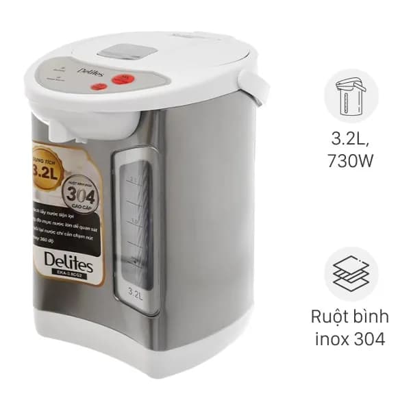 Bình thủy điện Delites EKA-5.0F 3.2 lít - Giá rẻ nhất hôm nay - Ảnh 12
