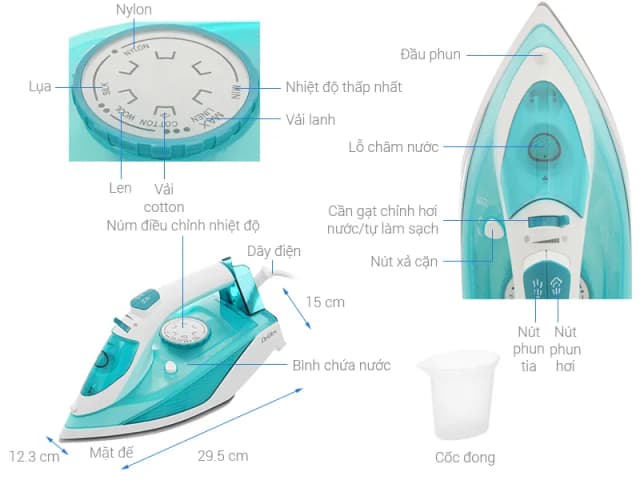So sánh giá Bàn ủi hơi nước Delites HJ-8058 2400W rẻ nhất? - Ảnh 7