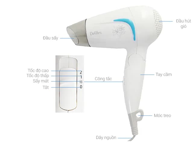 Máy sấy tóc Delites PH3812 - Ảnh 10