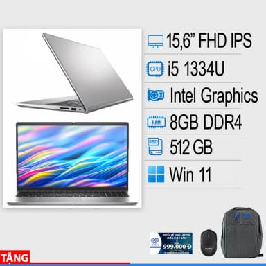 Laptop Dell 15 DC15250 - 71071928 (i5 1334U, 16GB, 512GB, Full HD 120Hz, OfficeH24+365B, Win11) - 12