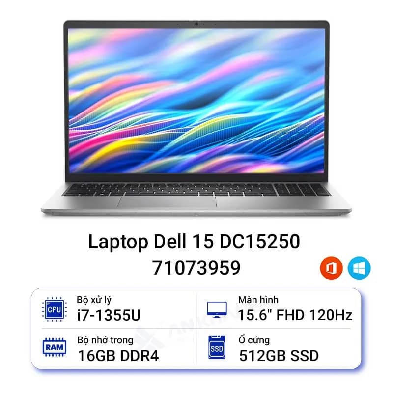 Laptop Dell 15 DC15250 - 71092480 (i7 1355U, 16GB, 512GB, Full HD 120Hz, OfficeHS24+365B, Win11) - Giá rẻ nhất hôm nay - Ảnh 15