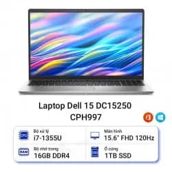 Laptop Dell 15 DC15250 - CPH997 (i7 1355U, 16GB, 1TB, Full HD 120Hz, OfficeH24+365B, Win11) - 11